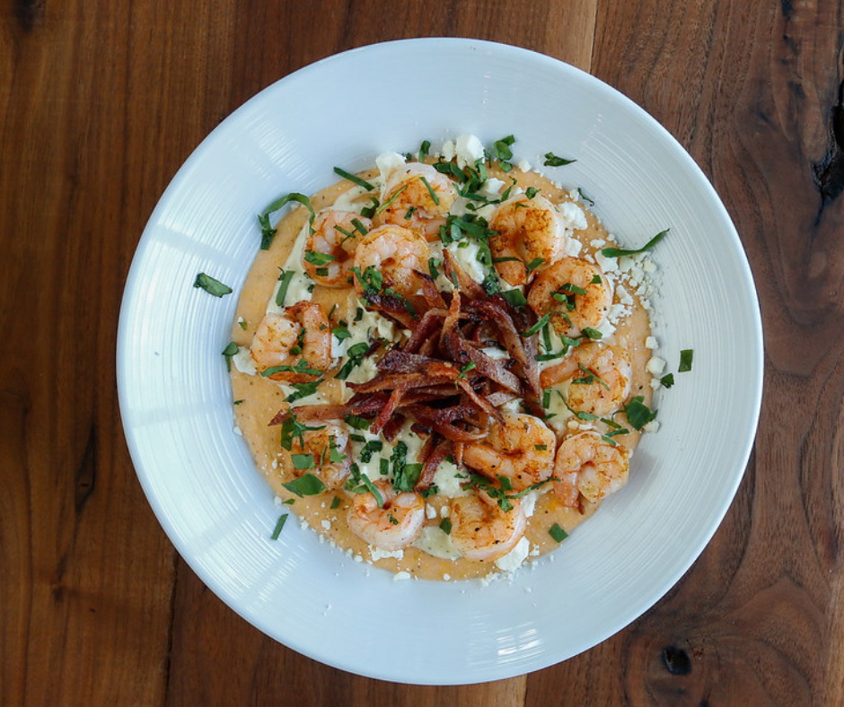 Order Wharf Shrimp and Grits food online from Wharf Casual Seafood Dothan store, Dothan on bringmethat.com