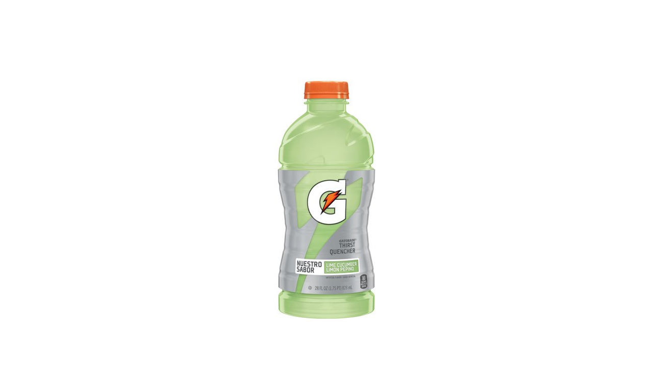 Order Gatorade Lime Cucumber 28 oz food online from Cafe Verdi Rebel store, Las Vegas on bringmethat.com