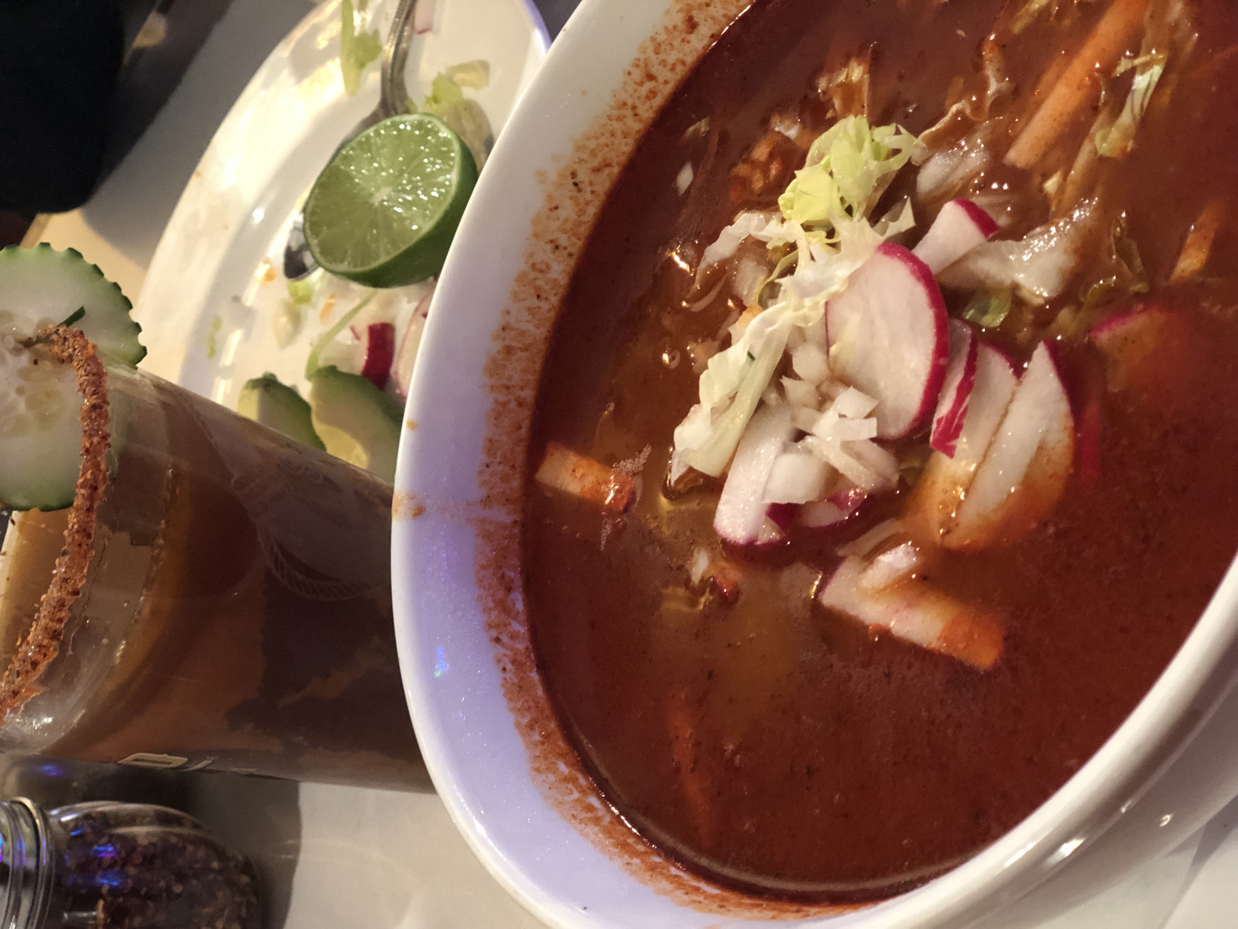 Order Pozole Rojo food online from Hot Jalapeno store, New York on bringmethat.com