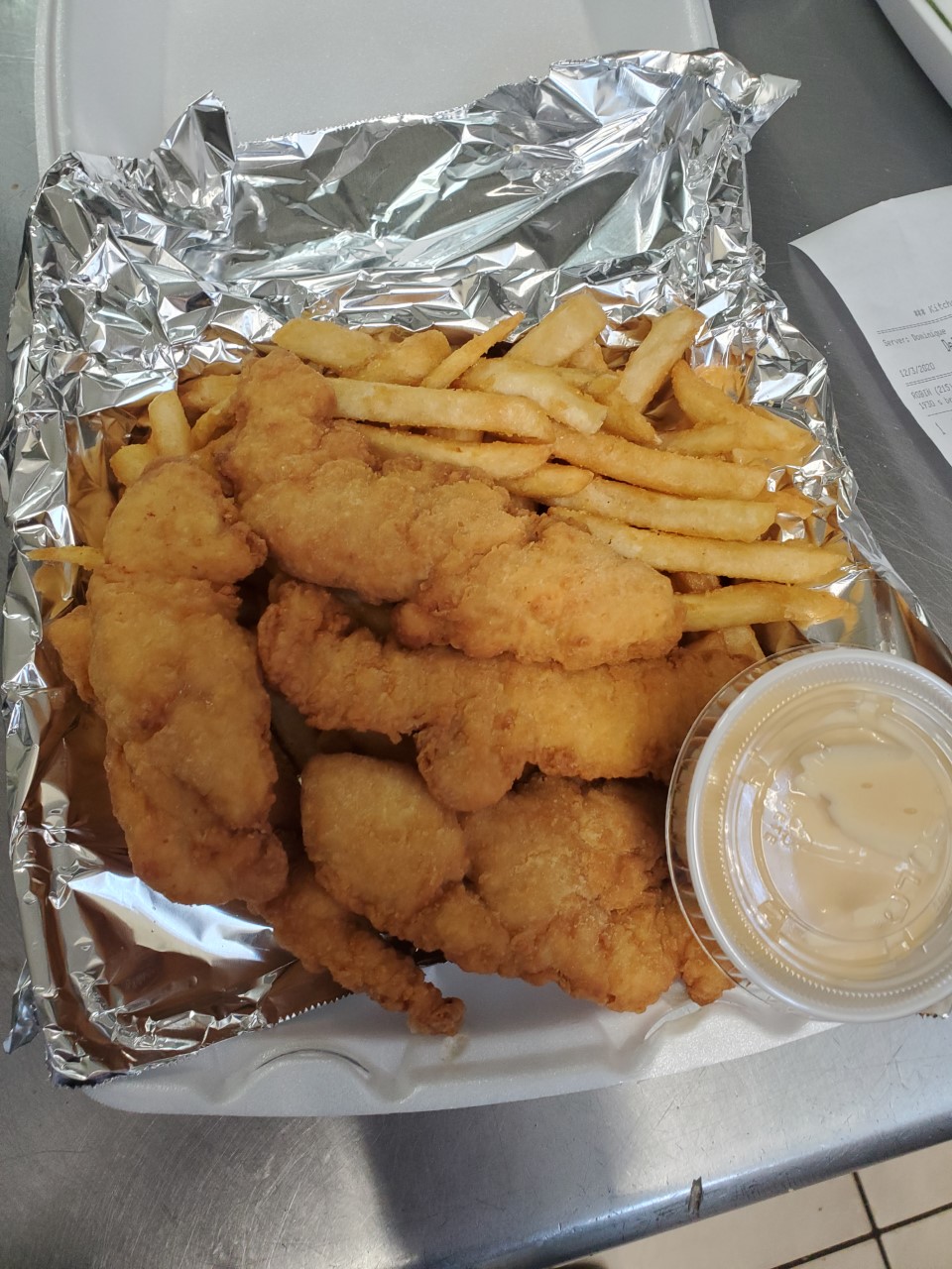 Order Chicken Fingers with Fries Platter food online from Pizzeria Pesto store, Philadelphia on bringmethat.com