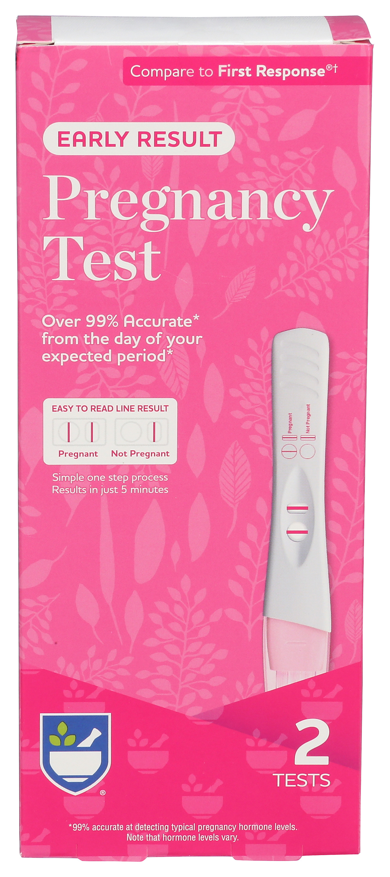 Order Rite Aid Early Result Pregnancy Test - 2 ct food online from Rite Aid store, Redwood City on bringmethat.com