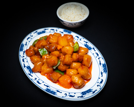 Order P1. Sweet and Sour Pork food online from Sam Cafe store, Houston on bringmethat.com