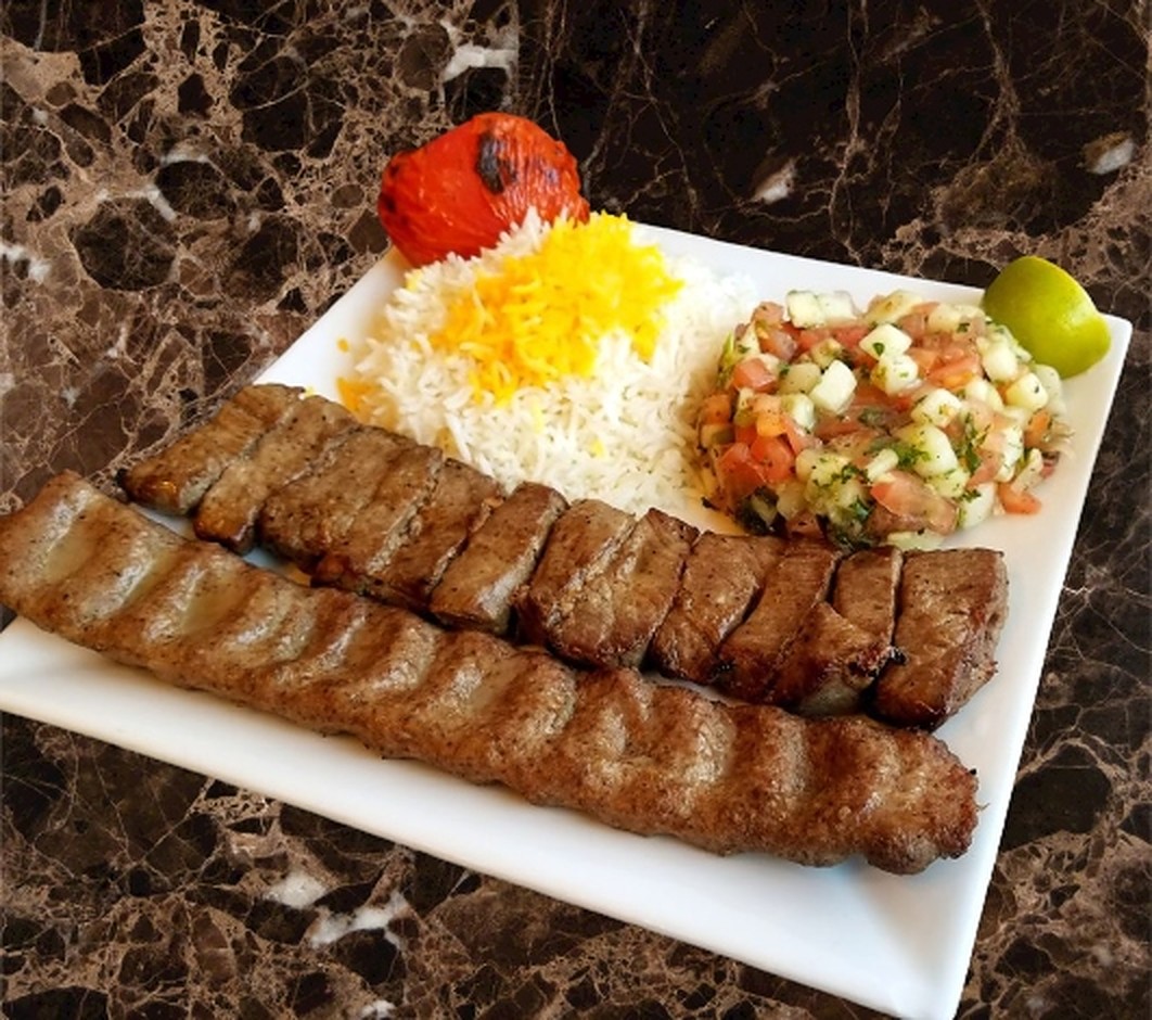 Order Kabab Soltani چلوکباب سلطانی food online from Kourosh Restaurant store, Woodland Hills on bringmethat.com