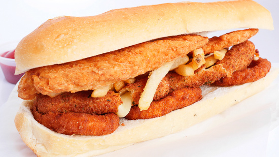 Order Fat Ford Sandwich food online from Kennedy Fried Chicken Halal store, Woodbridge Township on bringmethat.com