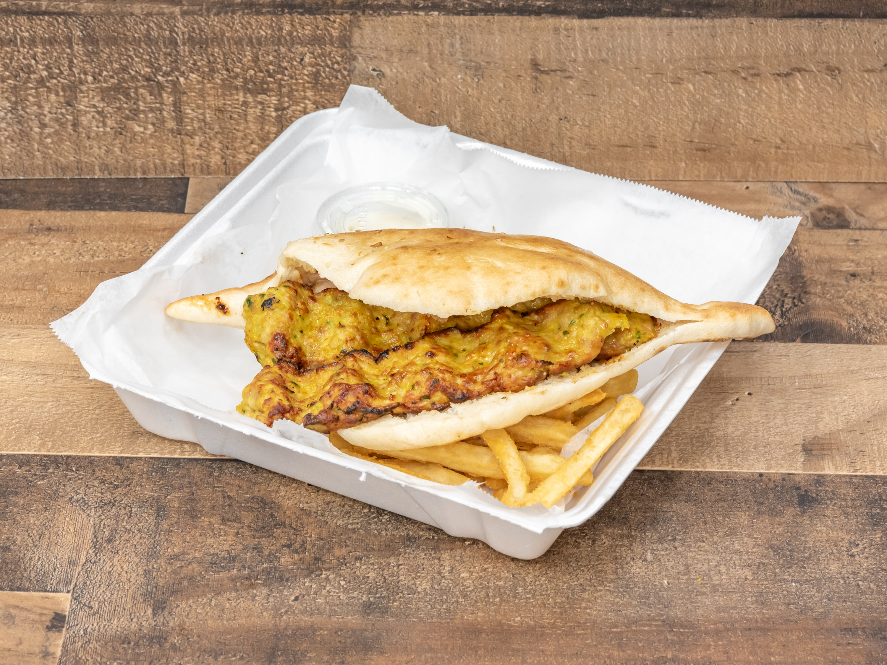 Order Chicken Kabob Sandwich food online from North Park Produce store, El Cajon on bringmethat.com