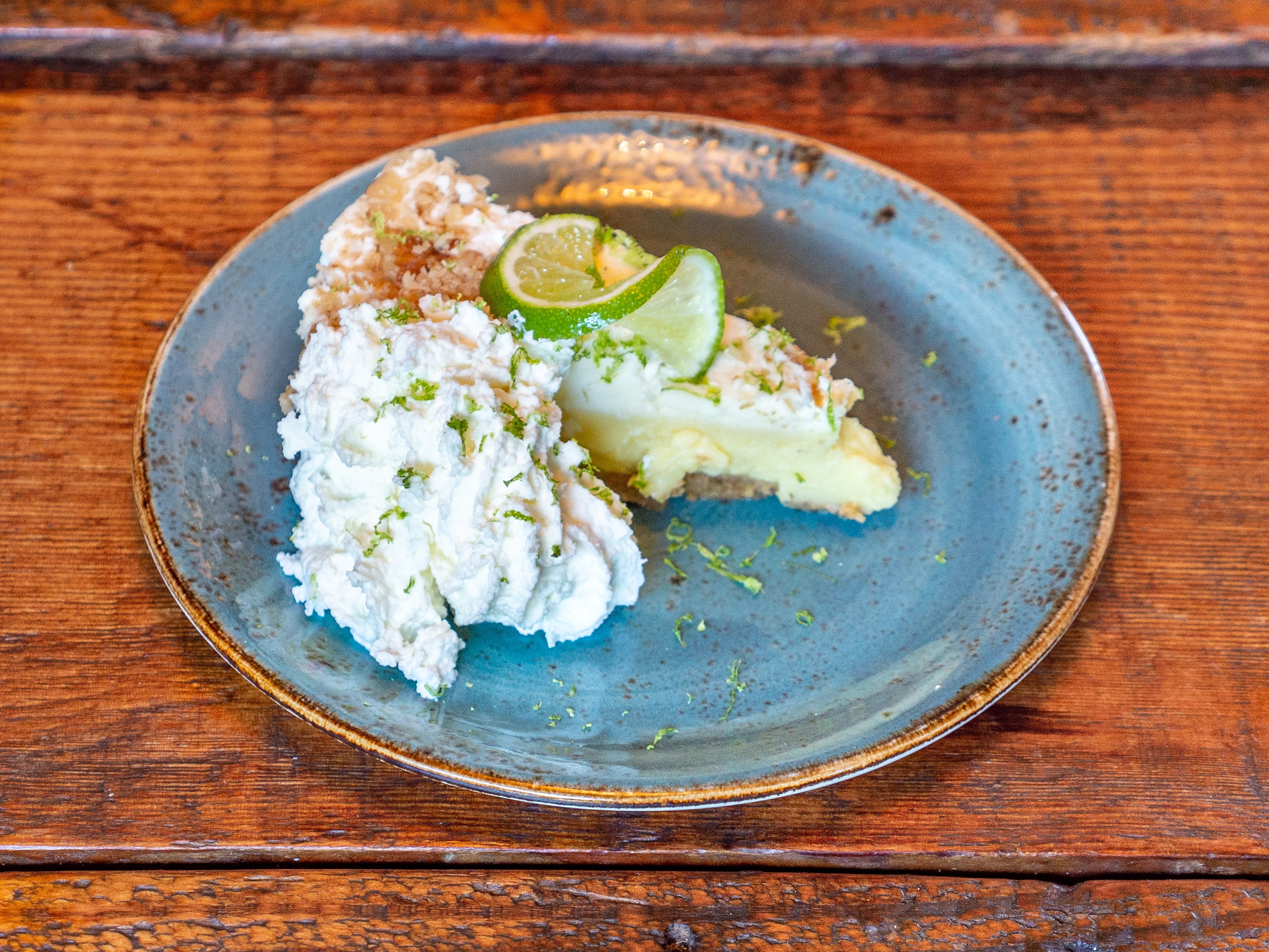 Order Key Lime Pie food online from Rustic House Oyster Bar and Grill store, San Carlos on bringmethat.com