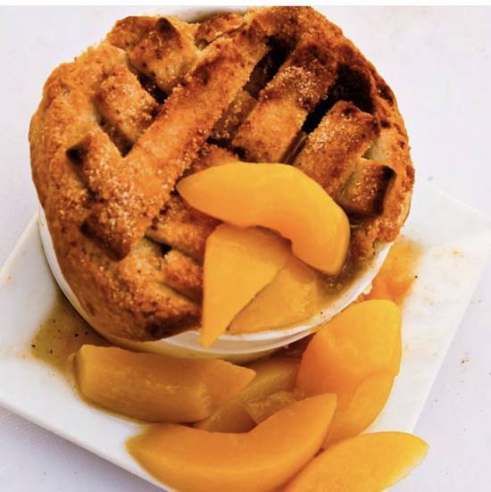 Order Peach Cobbler food online from Who's Got Soul Southern Cafe store, Decatur on bringmethat.com