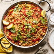 Order Vegetarian Paella Platter food online from Cafe Aion store, Boulder on bringmethat.com