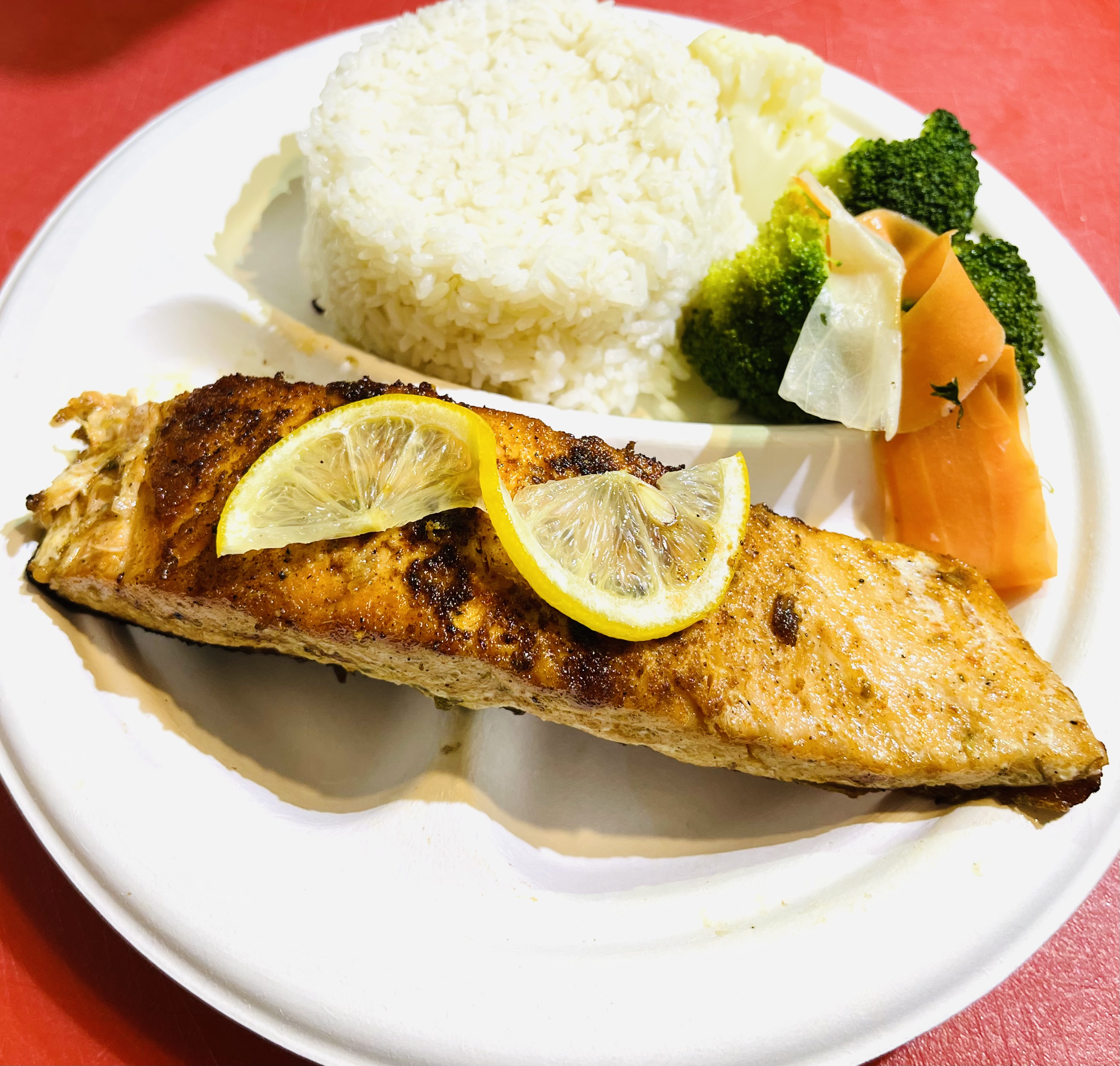 Order Grilled Salmon Filet Platter food online from Tio Pio store, Brooklyn on bringmethat.com
