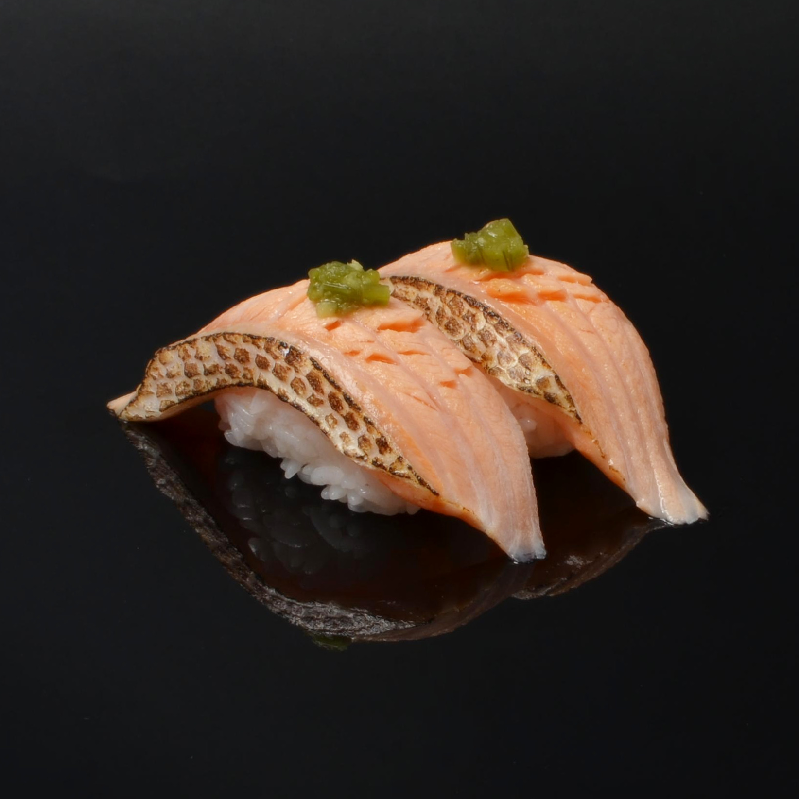 Order Sake Toro Nigiri food online from Zaoh Restaurant store, San Francisco on bringmethat.com