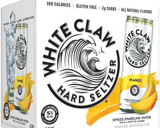 Order White Claw Mango, 6pk-12oz canned hard seltzer (5.0% ABV) food online from Limoncello store, San Francisco on bringmethat.com