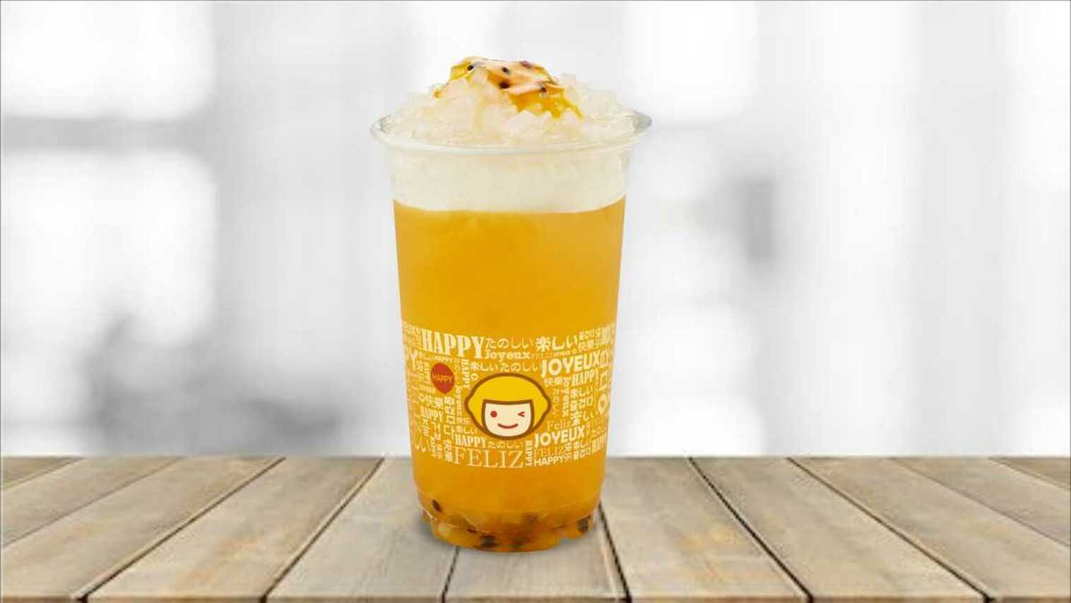Order E8. Passion Fruit Green Tea food online from Happy Lemon store, Pleasant Hill on bringmethat.com