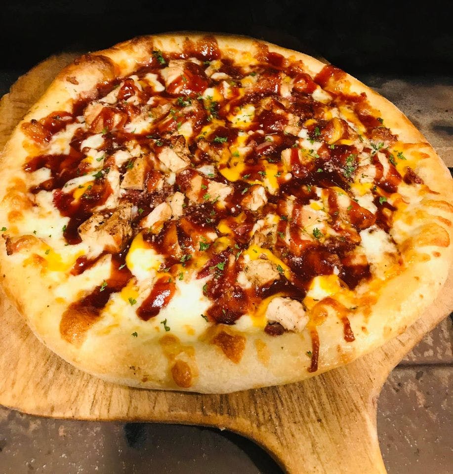 Order BBQ Chicken Pizza - Personal 10" food online from Nicks Diner store, Oneonta on bringmethat.com