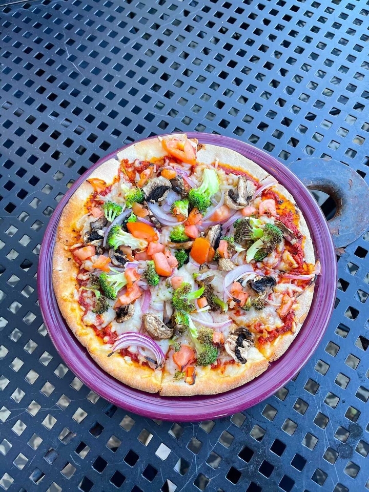 Order Veggie Pizza* food online from Alexander's Tavern store, Baltimore on bringmethat.com