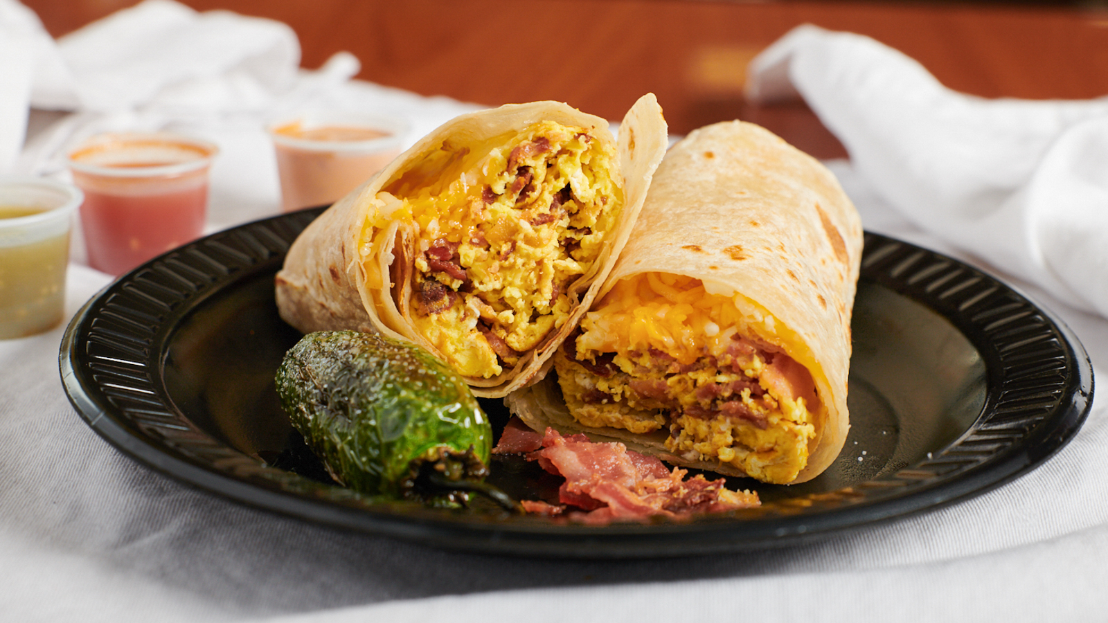 Order Bacon Burrito food online from Taco Plus store, Tucson on bringmethat.com