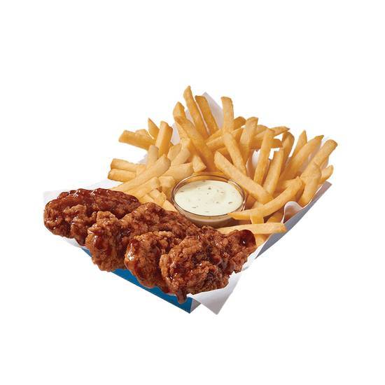 Order Honey BBQ Glazed Chicken Strip Basket - 4pc food online from Dairy Queen Grill & Chill store, Chandler on bringmethat.com