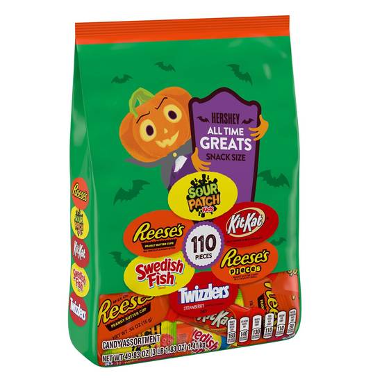 Order Hershey & Mondelez Assorted Chocolate, Peanut Butter, Fruit Flavored Snack Size Candy, 110 CT food online from CVS store, HAZLET TOWNSHIP on bringmethat.com