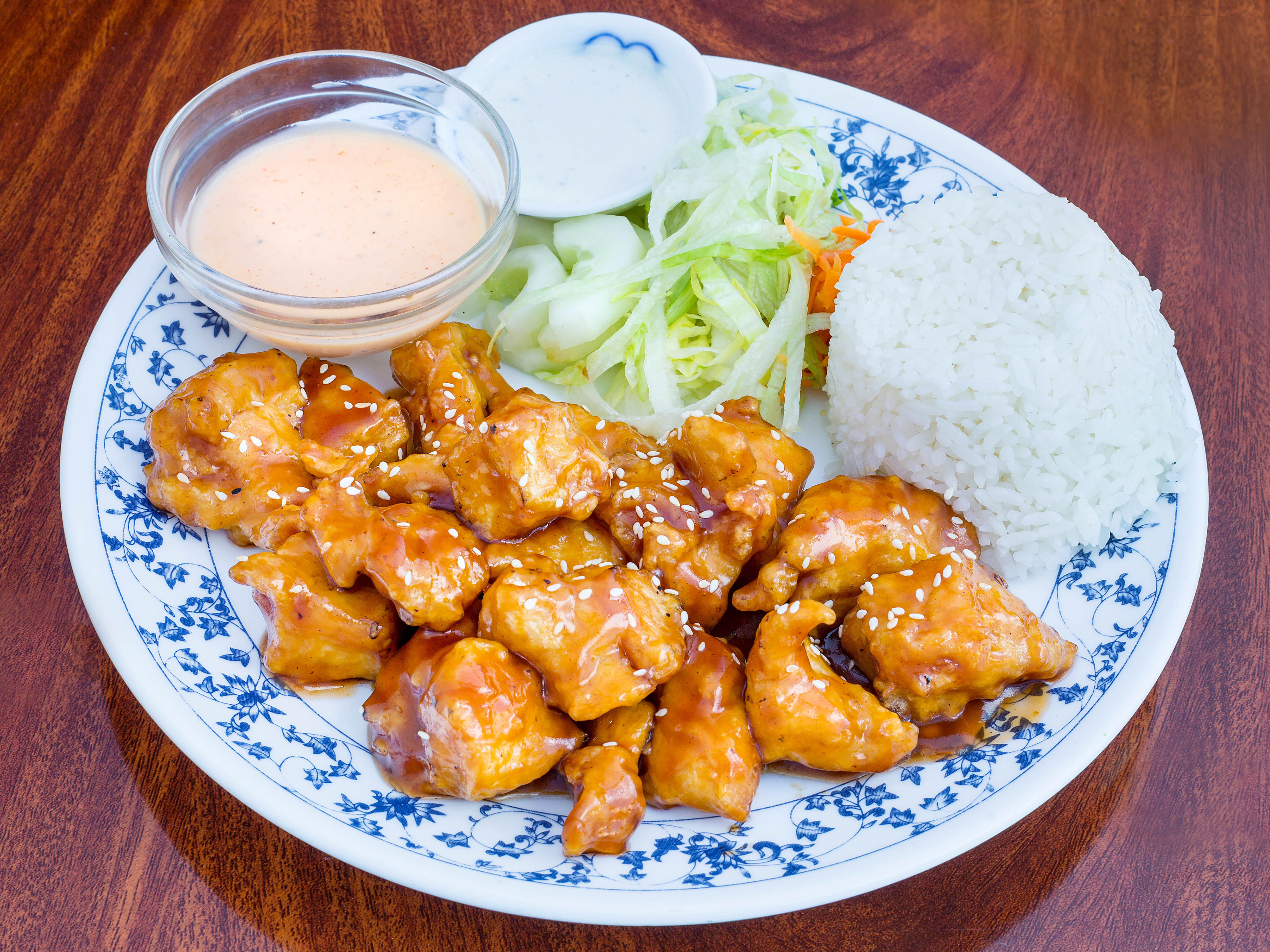 Order (D) Sesame Chicken food online from Ichiban Steak Asian Fusion store, San Antonio on bringmethat.com