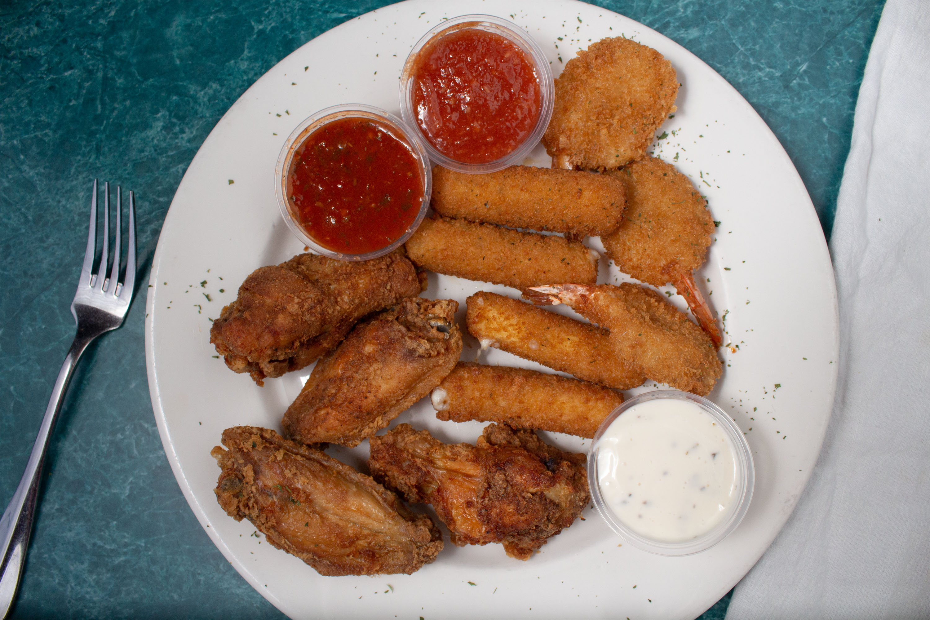 Order Appetizer Sampler food online from City View Bar And Grill store, Gwynn Oak on bringmethat.com