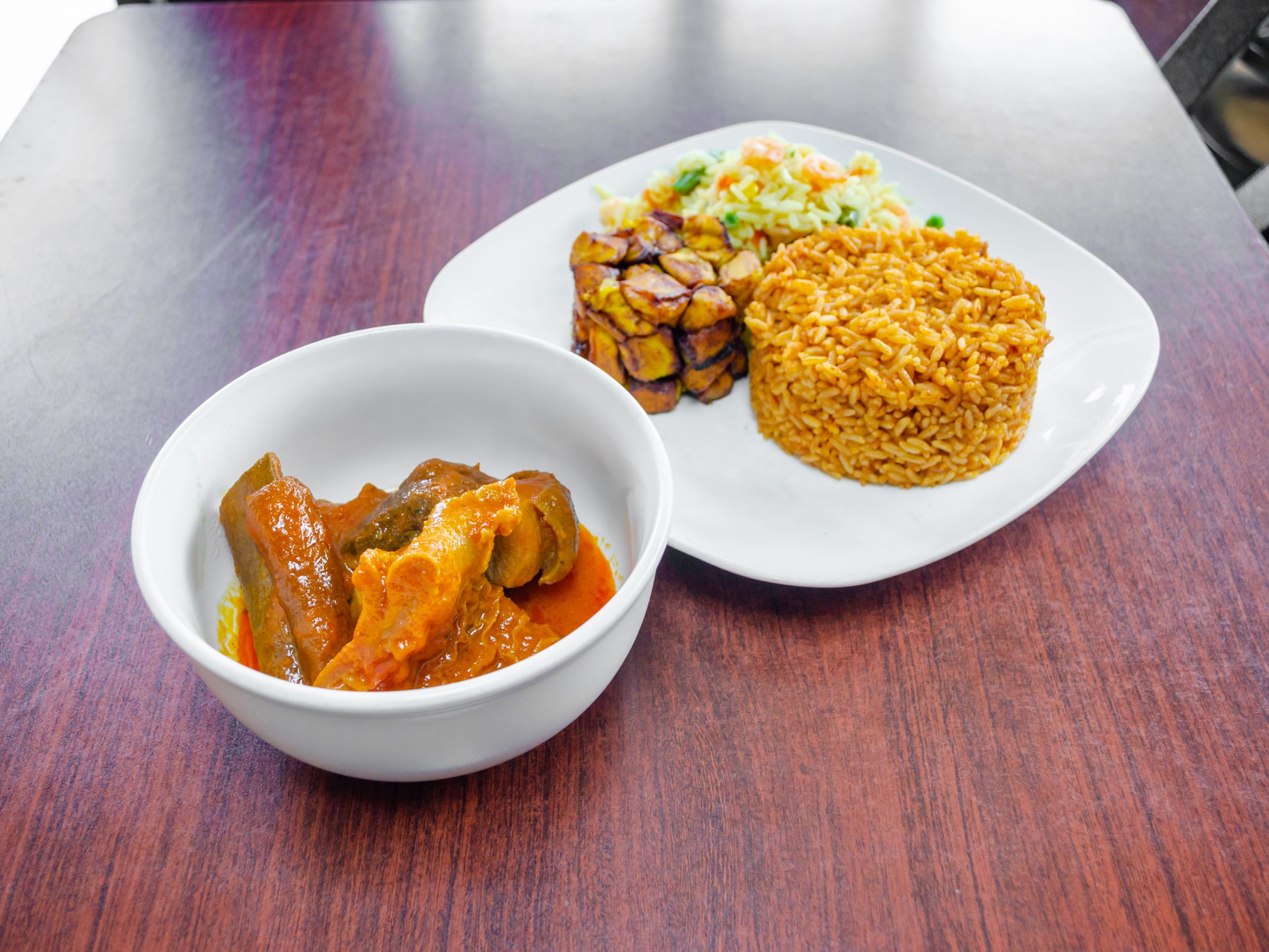 Order Combination Platter food online from Eatwell African Cuisine store, Irvington on bringmethat.com