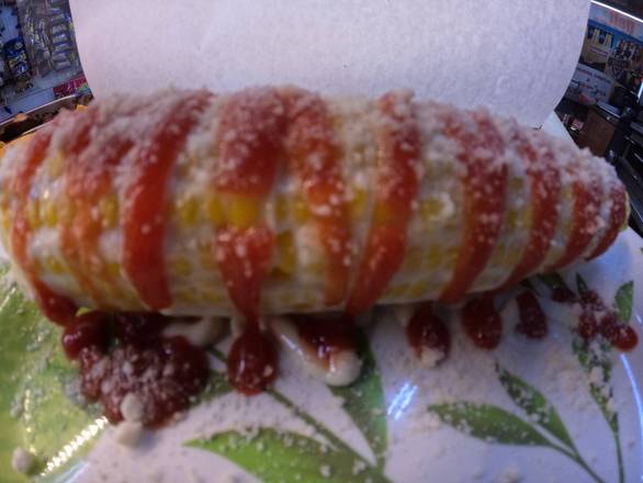 Order Elote Locoo ( 2Uds) food online from Peralta Brentwood Deli Grocery store, Brentwood on bringmethat.com
