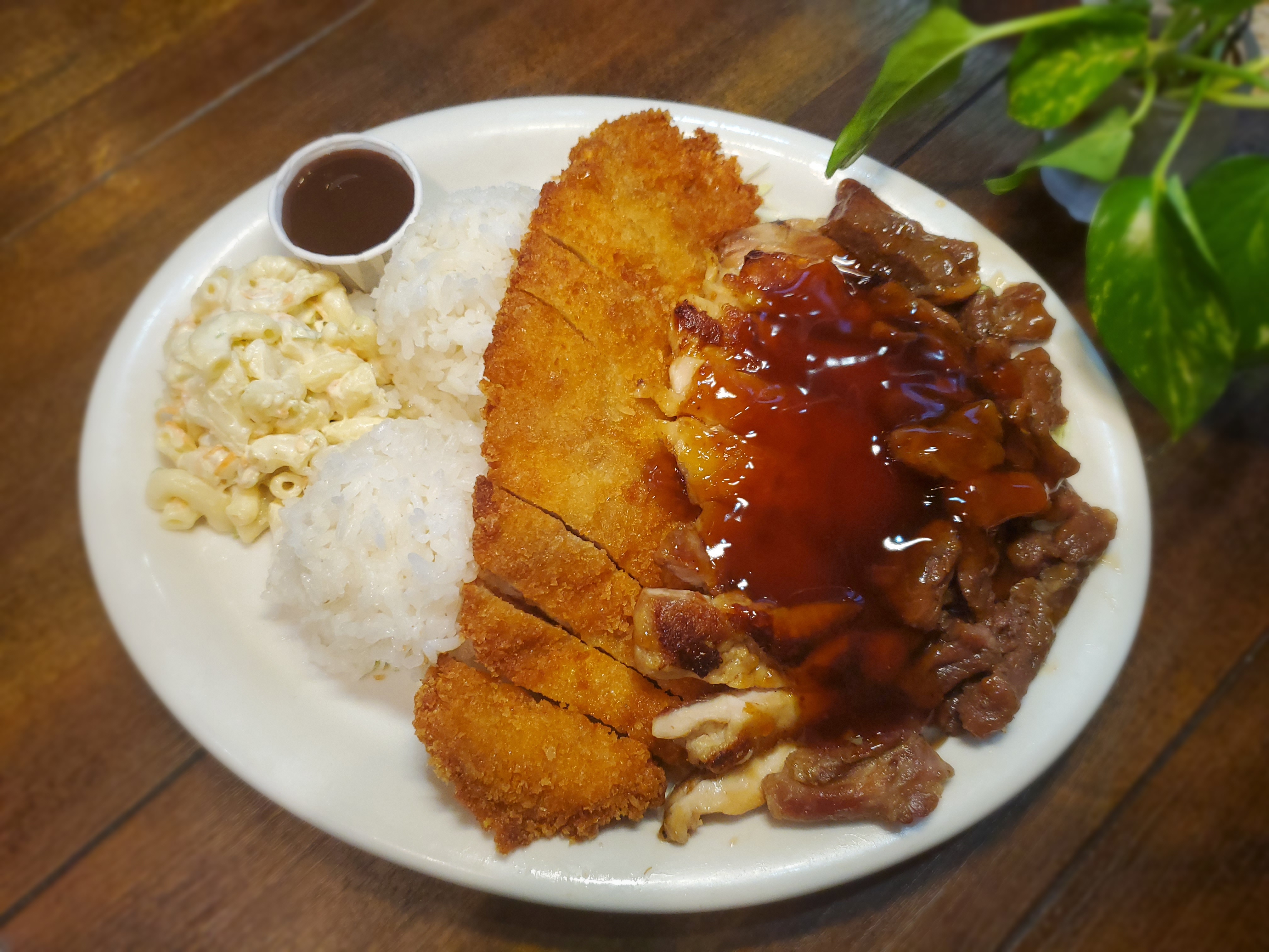 Order Aloha Combo Plate food online from Aloha Sunrise Cafe store, Henderson on bringmethat.com
