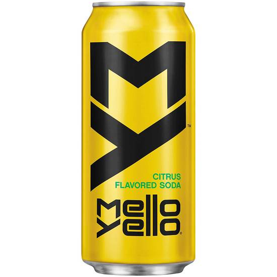 Order Mello Yello Citrus Soda Can food online from Deerings Market store, Traverse City on bringmethat.com