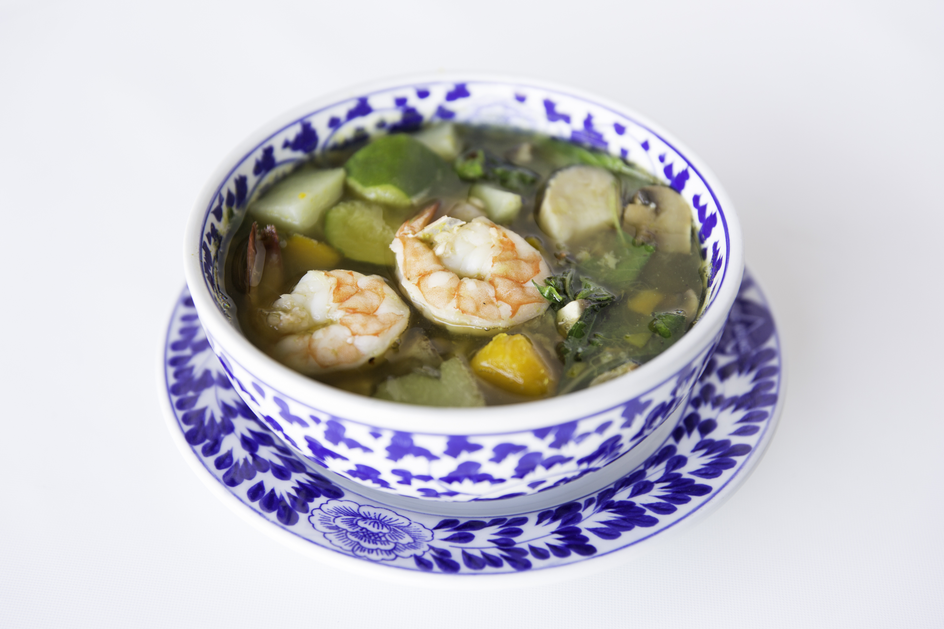 Order Spicy Shrimp & Lemon Basil Soup | Kaeng Liang food online from Chao Krung Restaurant store, Los Angeles on bringmethat.com