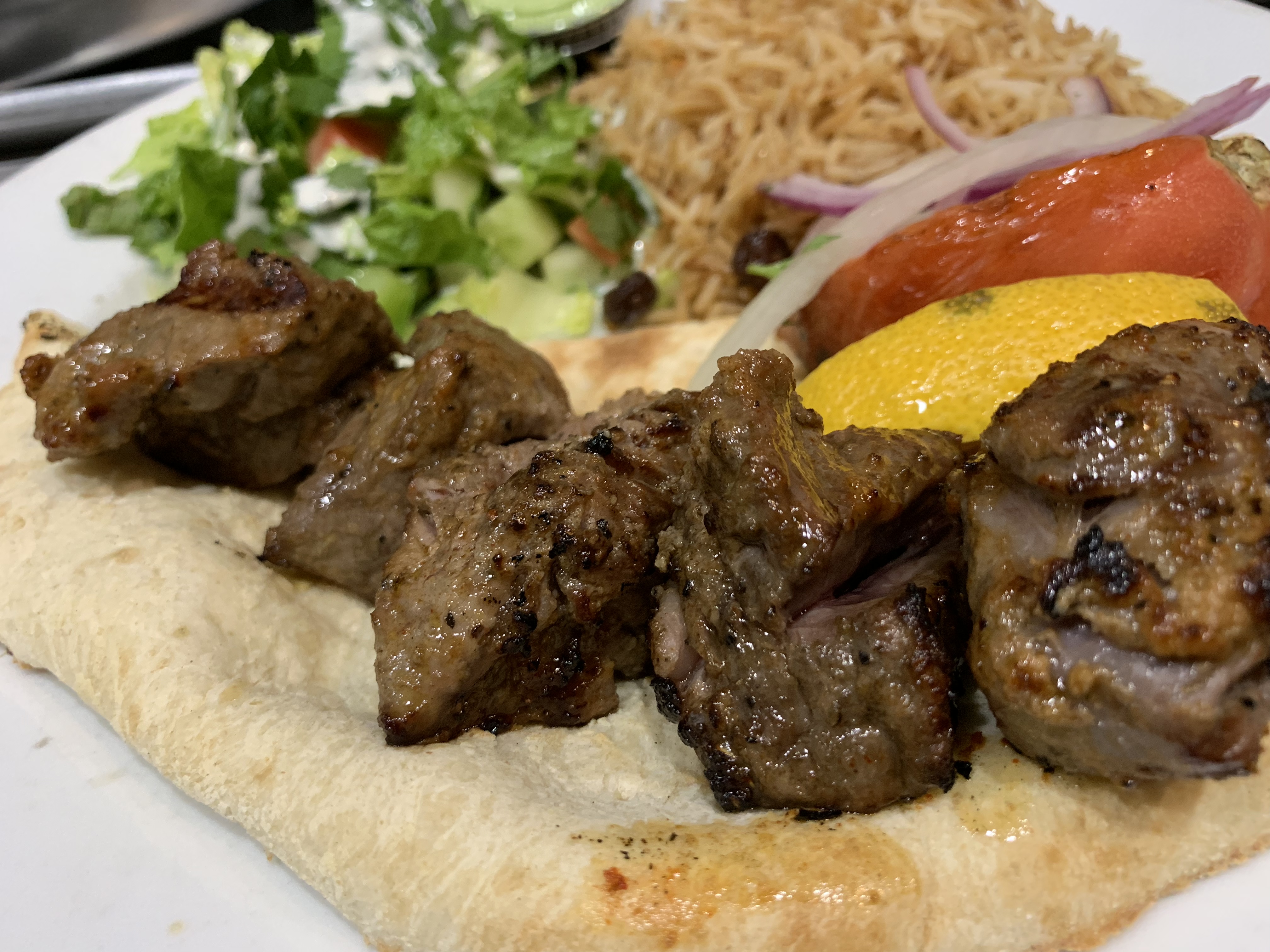 Order Lamb and Beef Combo food online from The Kabul Fresh Grill store, Baltimore on bringmethat.com