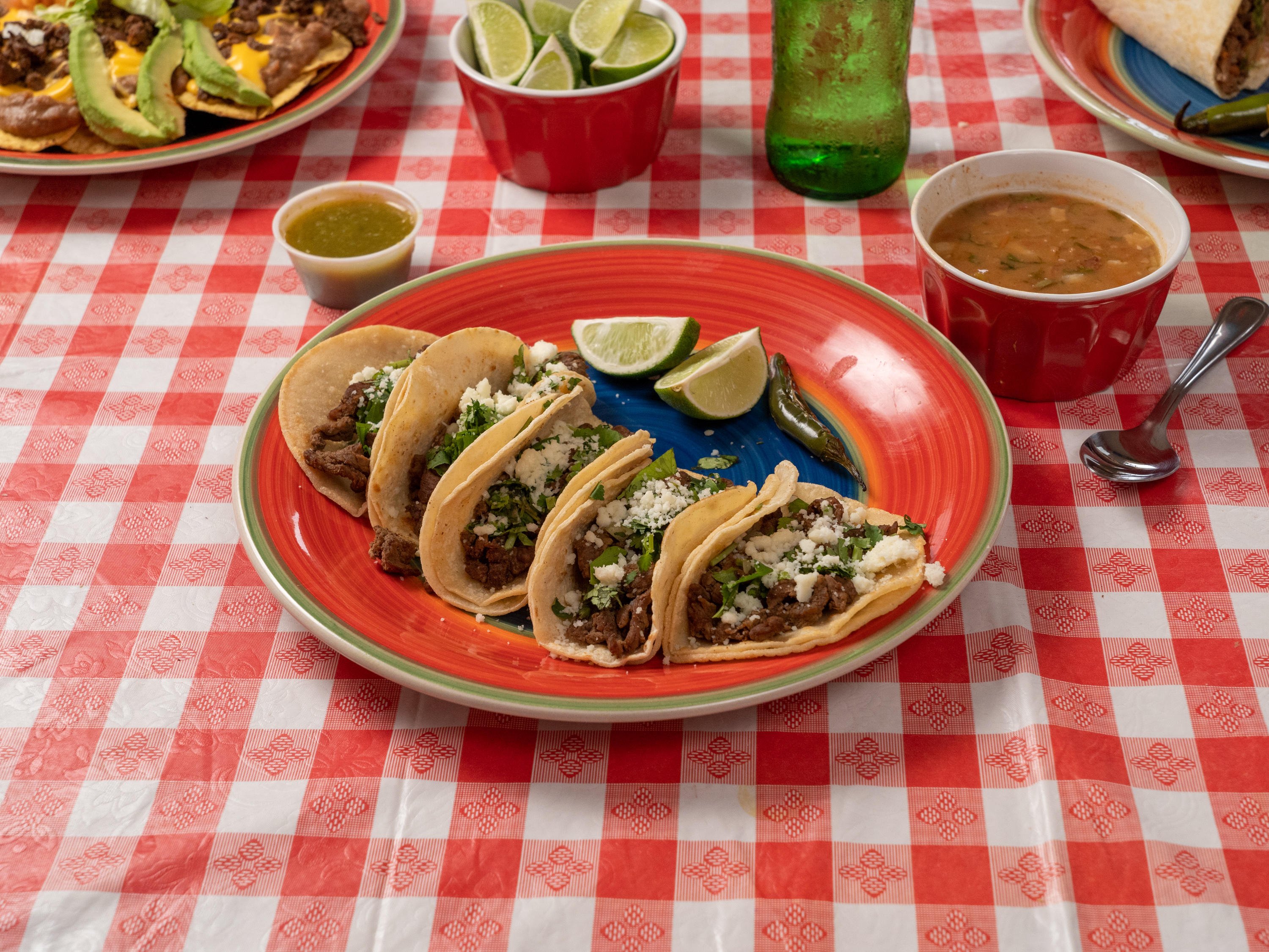 Order 5 Mini Tacos with Charro Beans food online from Gordos mini tacos store, San Antonio on bringmethat.com