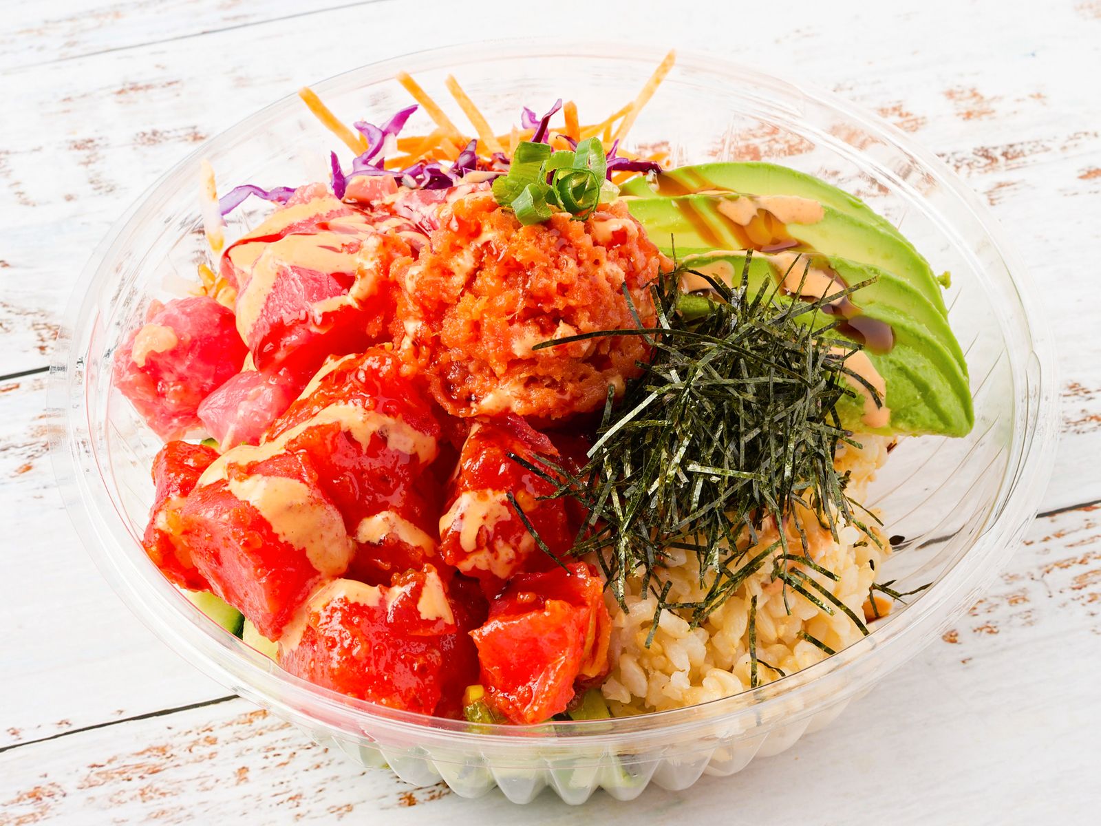 Order Tuna Trio Bowl food online from The Poke Shack store, Champaign on bringmethat.com