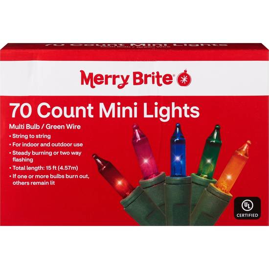 Order Merry Brite Mini Lights, Multicolored Bulbs with Green Wire, 70 ct food online from CVS store, SOUDERTON on bringmethat.com