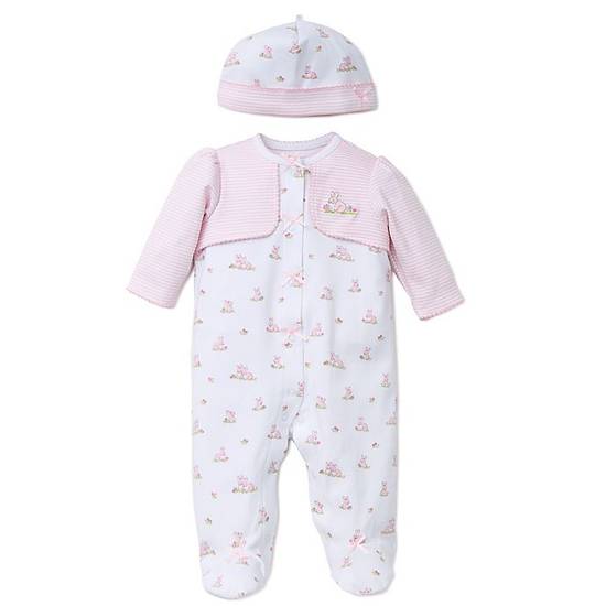 Order Little Me® Size 6M Baby Bunnies 2-Piece Footie with Faux Jacket and Hat Set food online from Bed Bath & Beyond store, Shawnee on bringmethat.com
