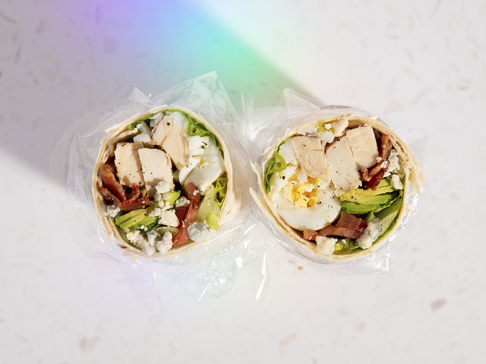 Order Cobb Wrap food online from The Salad Place&Rotisserie store, San Francisco on bringmethat.com
