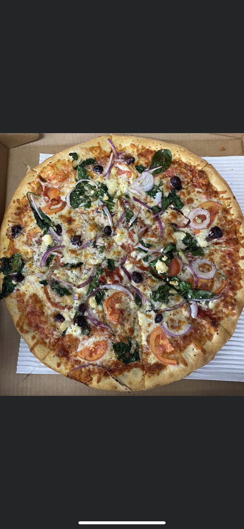 Order Greek Pizza food online from Mr Wings Pizza & Grill store, Philadelphia on bringmethat.com