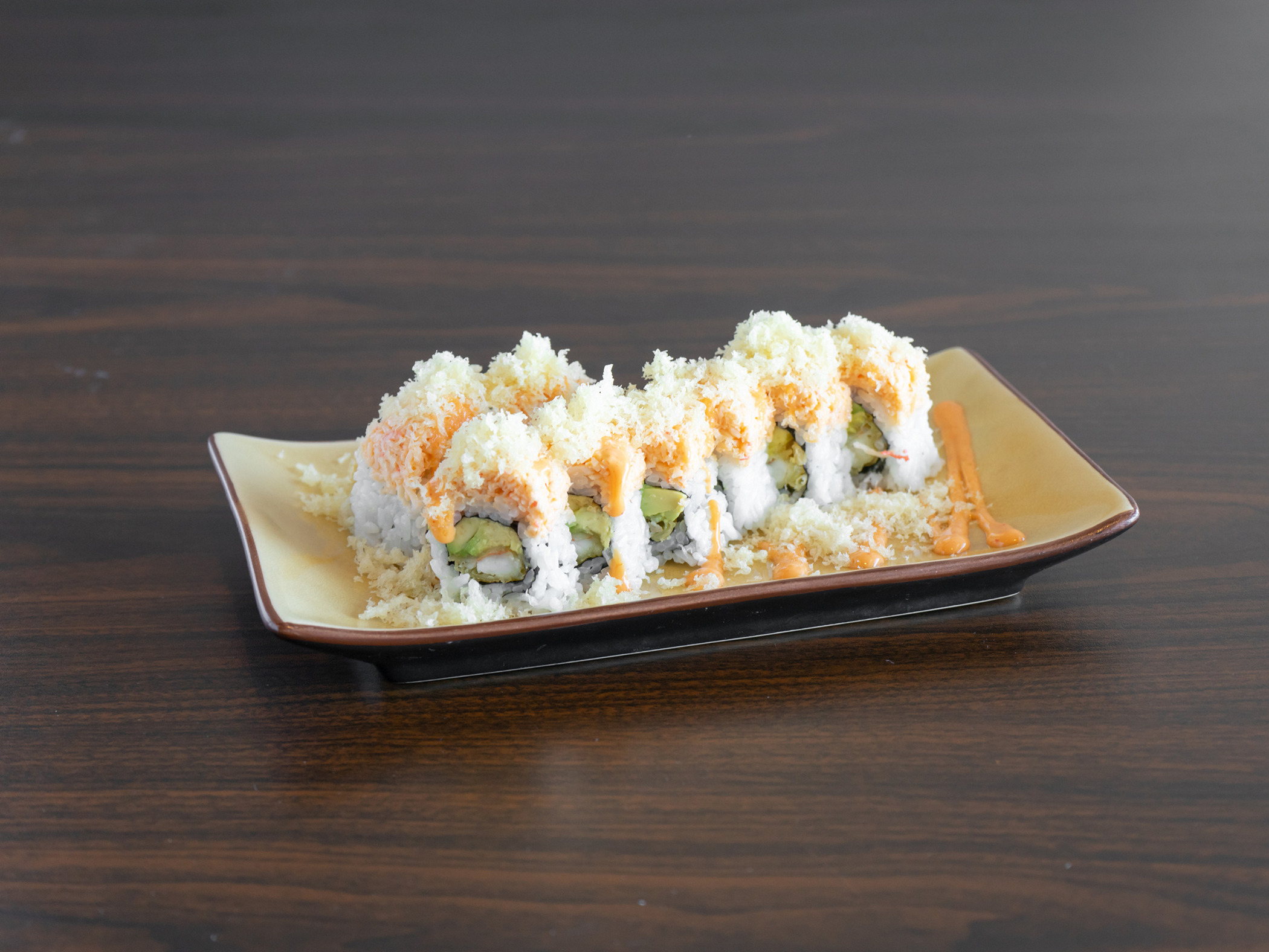 Order Spicy Crunchy Roll food online from Koi Sushi store, San Pablo on bringmethat.com