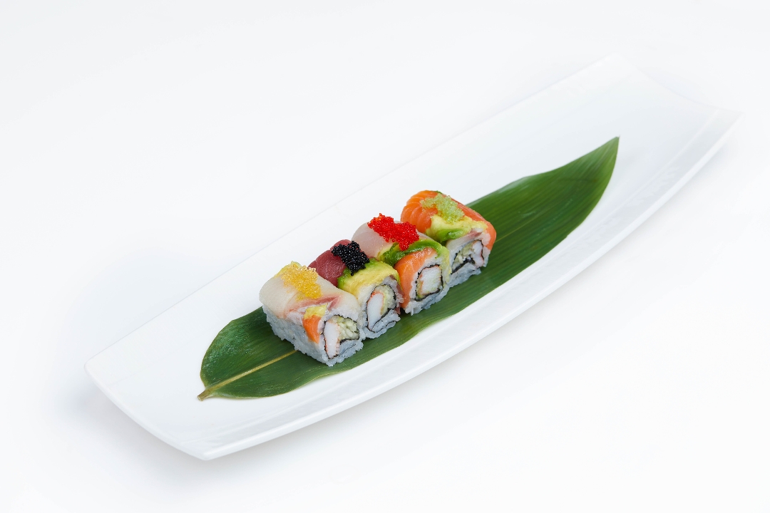 Order Rainbow Roll food online from MoCA Asian Bistro - Queens store, Forest Hills on bringmethat.com