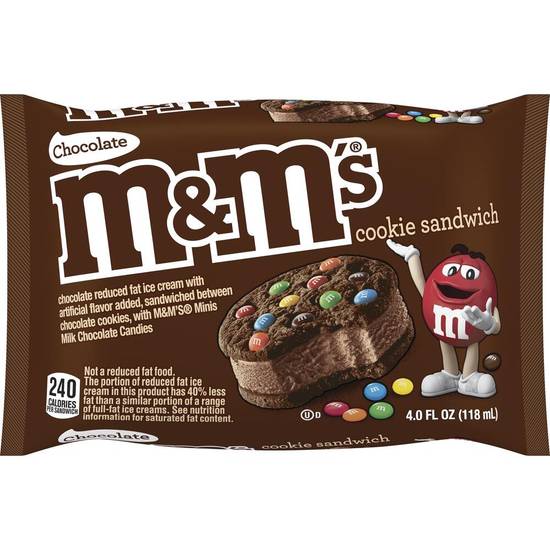 Order M&M's Cookie Sandwich With Chocolate Ice Cream food online from Deerings Market store, Traverse City on bringmethat.com