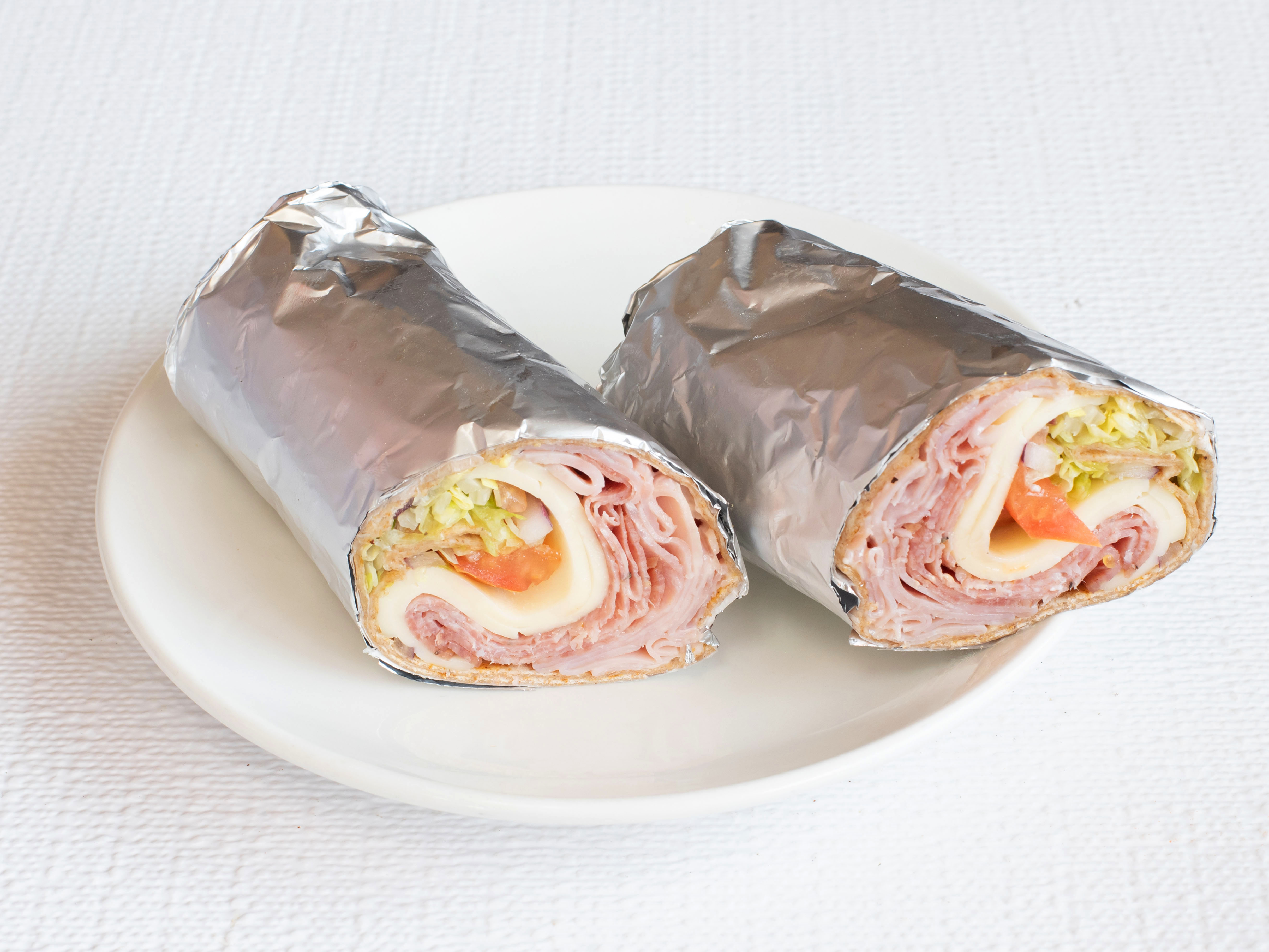 Order Italian Wrap with Ham, salami and cheese food online from Georgio's Pizzeria store, Jersey City on bringmethat.com