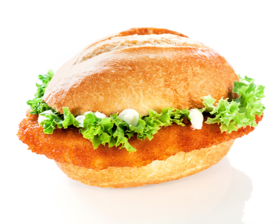 Order The Fish Burger food online from The Burger Blade store, San Antonio on bringmethat.com