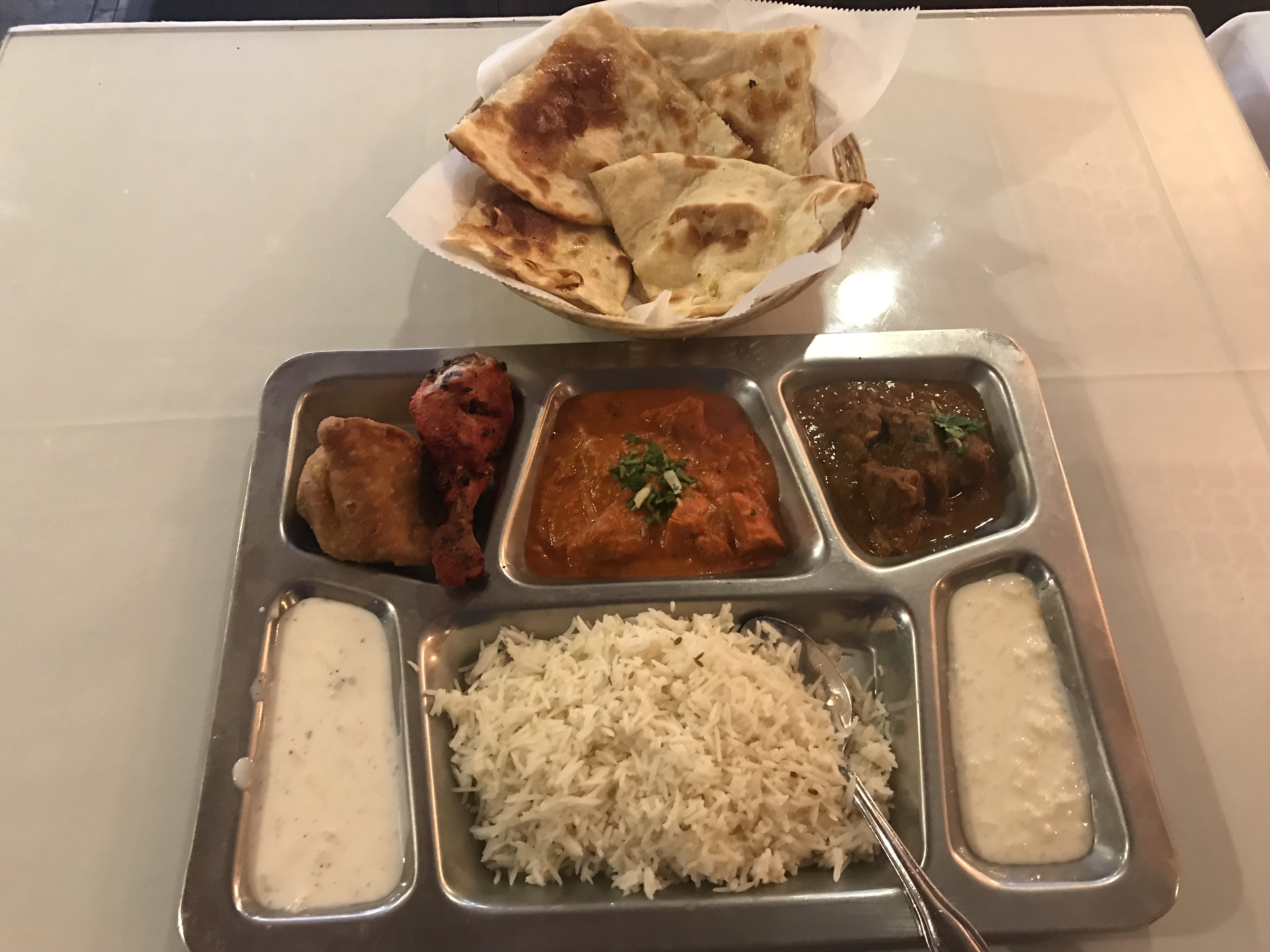 Order Dhaba Special Meat Thali food online from Desi Dhaba store, Cambridge on bringmethat.com