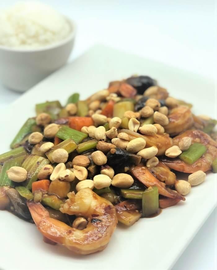 Order KUNG PAO SHRIMP food online from Kim Son Cafe  store, Houston on bringmethat.com
