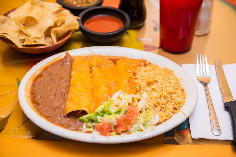 Order #12 Enchiladas Cheese food online from Pitic Restaurant store, Phoenix on bringmethat.com