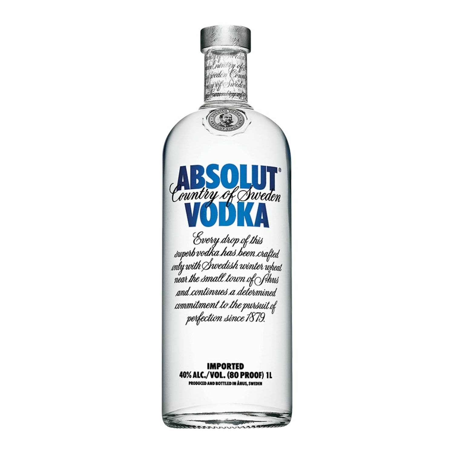 Order Absolut Vodka,  1 L  food online from Solis Liquor Corporation store, Brooklyn on bringmethat.com