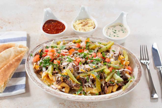 Order Shawarma Loaded Fries food online from Shawarma House store, Garden Grove on bringmethat.com