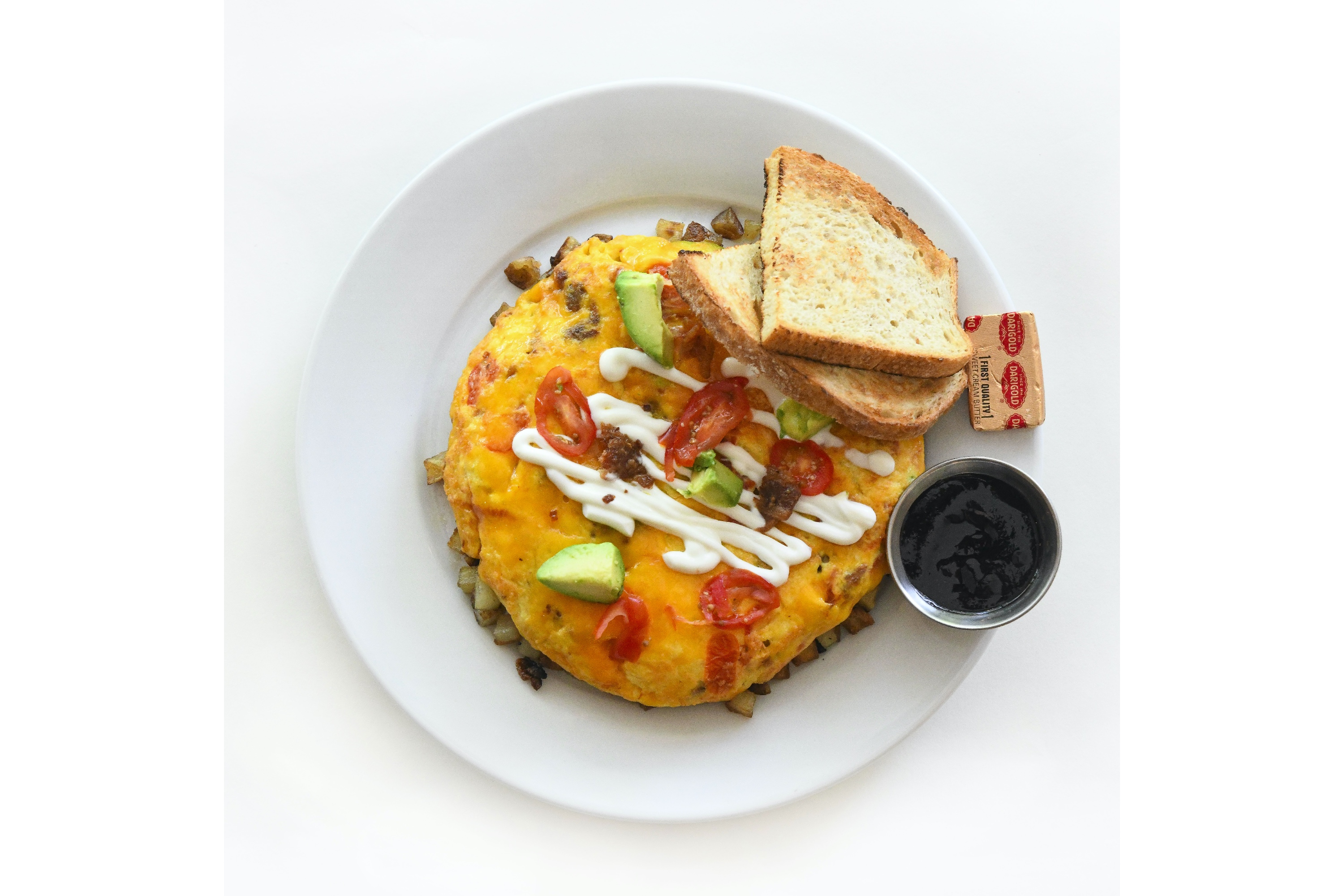 Order California Omelette food online from Blu Jam Cafe store, Los Angeles on bringmethat.com
