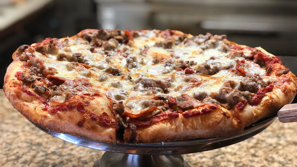 Order Meat Lover's Pizza with 5 Toppings - Medium 14'' food online from Mona Lisa Italian Foods store, San Diego on bringmethat.com