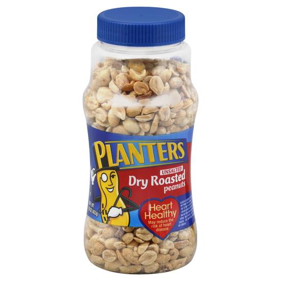 Order Planters Unsalted Dry Roasted Peanuts (16 oz) food online from Rite Aid store, Eugene on bringmethat.com