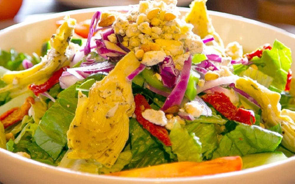 Order Mediterranean Salad - Small food online from Russo New York Pizzeria store, Houston on bringmethat.com