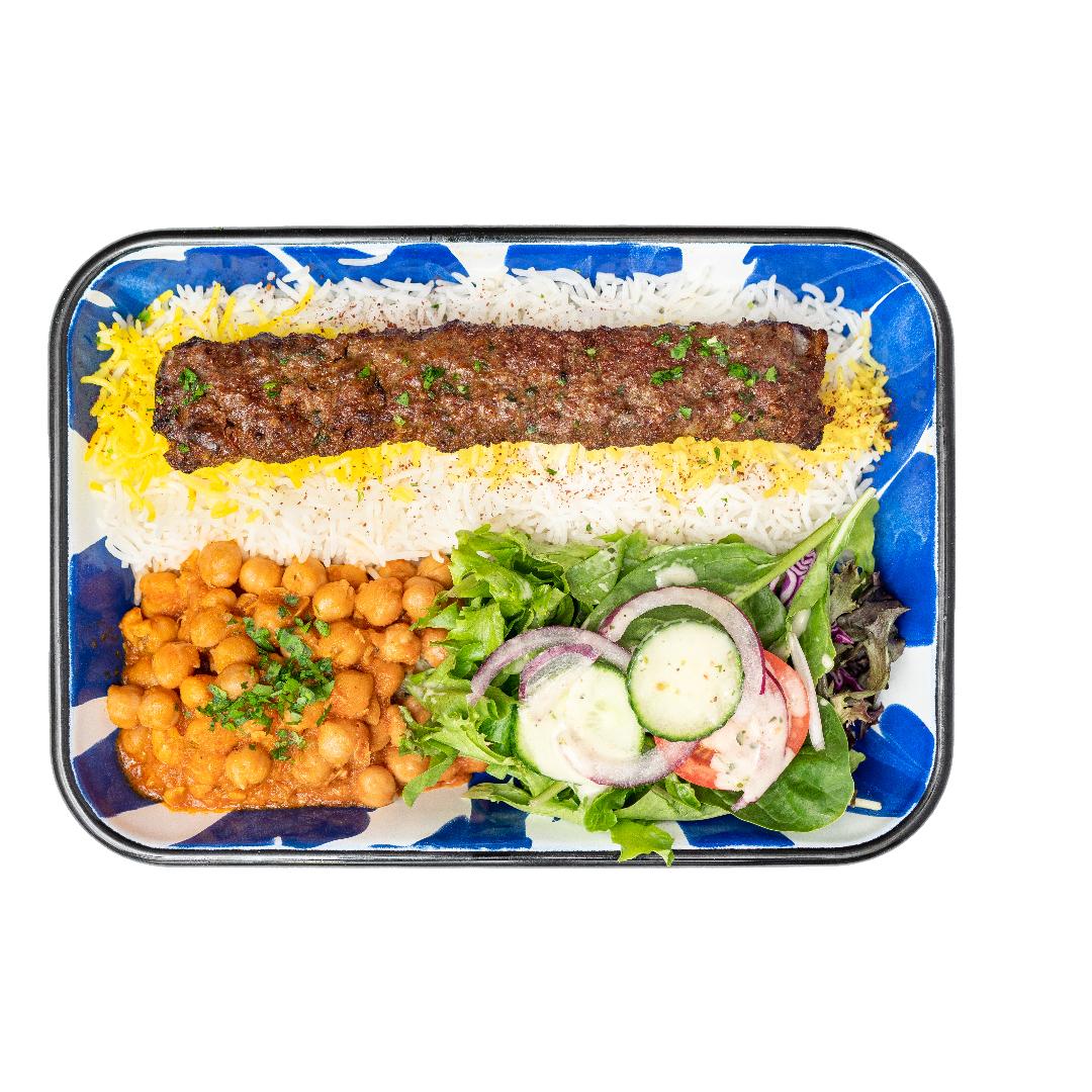 Order 7. Beef Kubideh Platter food online from Sheesh Grill store, Falls Church on bringmethat.com
